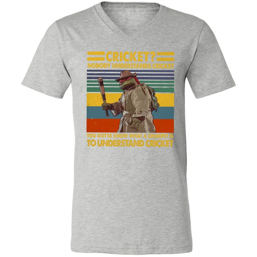Unisex V-Neck T-Shirt - NVGAM4PP - Athletic Heather - 7
