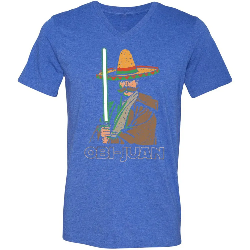 Unisex V-Neck T-Shirt - K1DS1EJ7 - Heather True Royal - 14