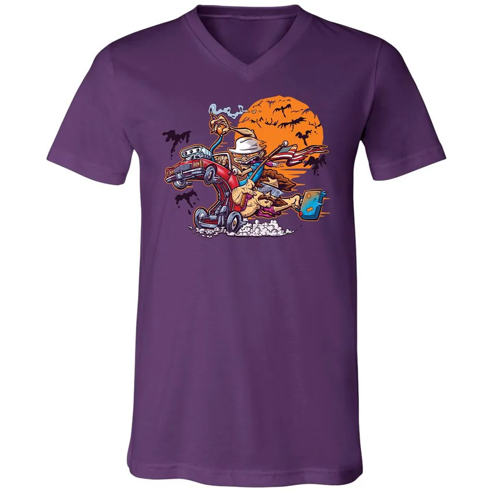Unisex V-Neck T-Shirt - KZKCJ1RN - Team Purple - 9