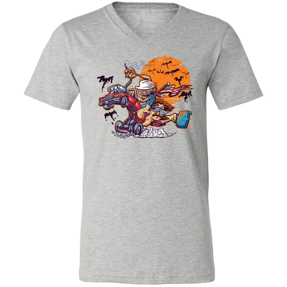 Unisex V-Neck T-Shirt - KZKCJ1RN - Athletic Heather - 7