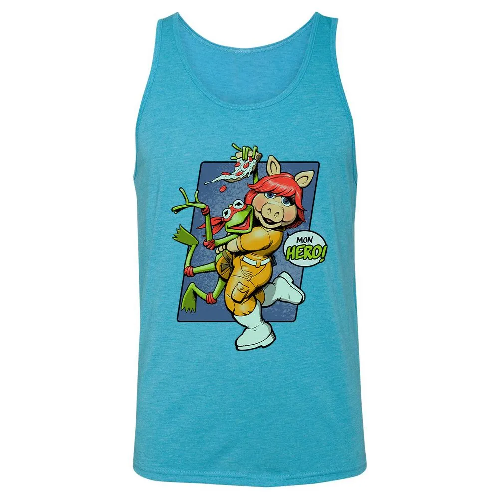 Unisex Jersey Tank - 3PT34J58 - Aqua Triblend - 3