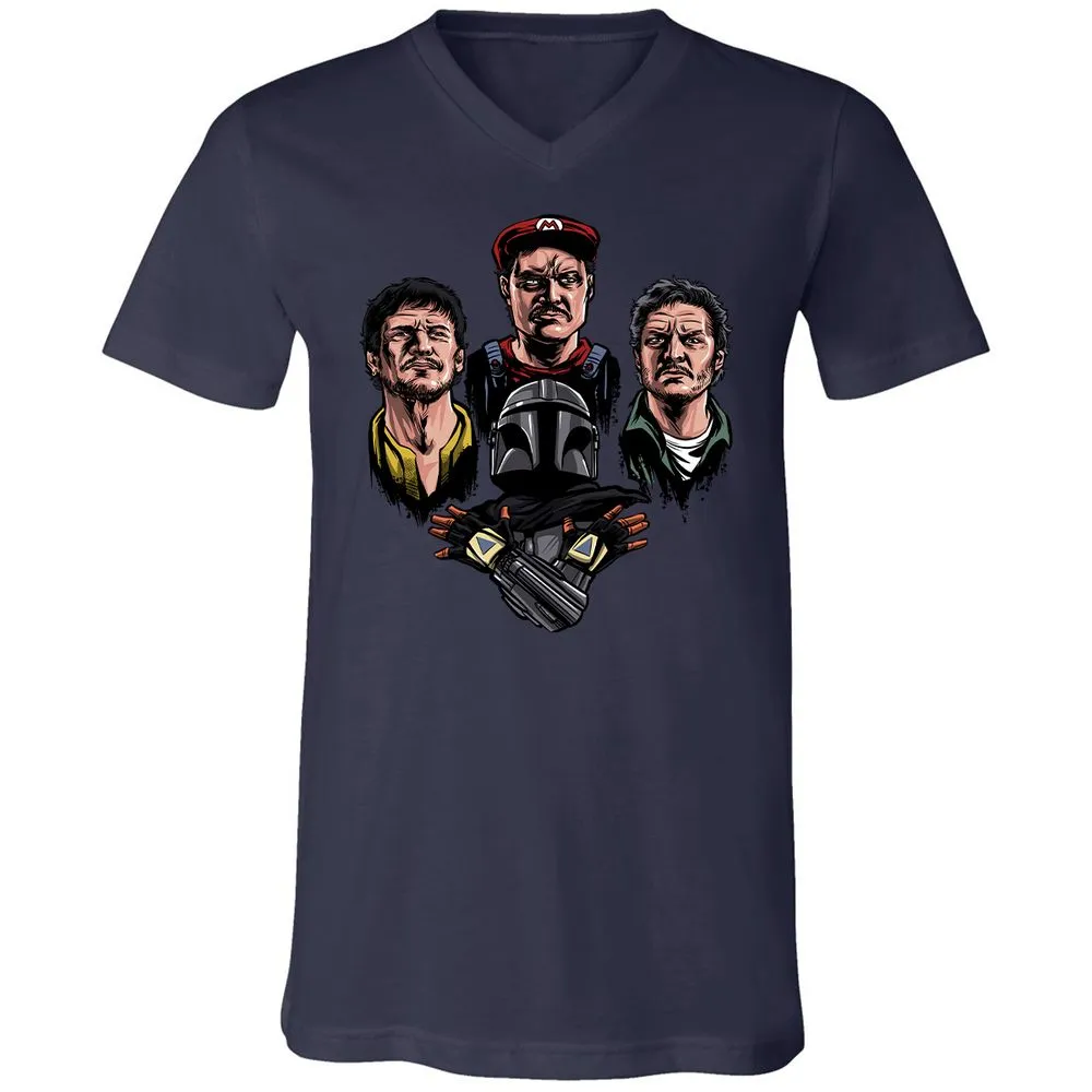 Unisex V-Neck T-Shirt - X2WMSSUK - Navy - 2