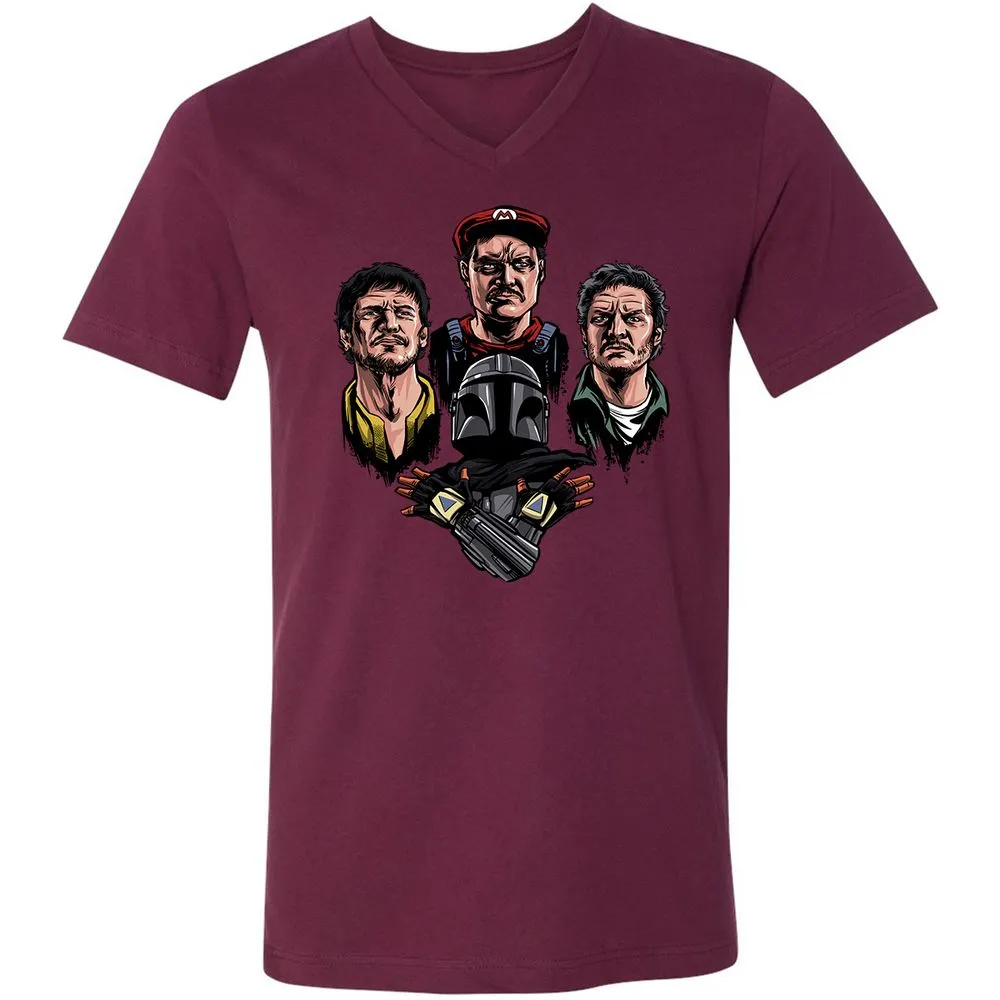 Unisex V-Neck T-Shirt - X2WMSSUK - Maroon - 6