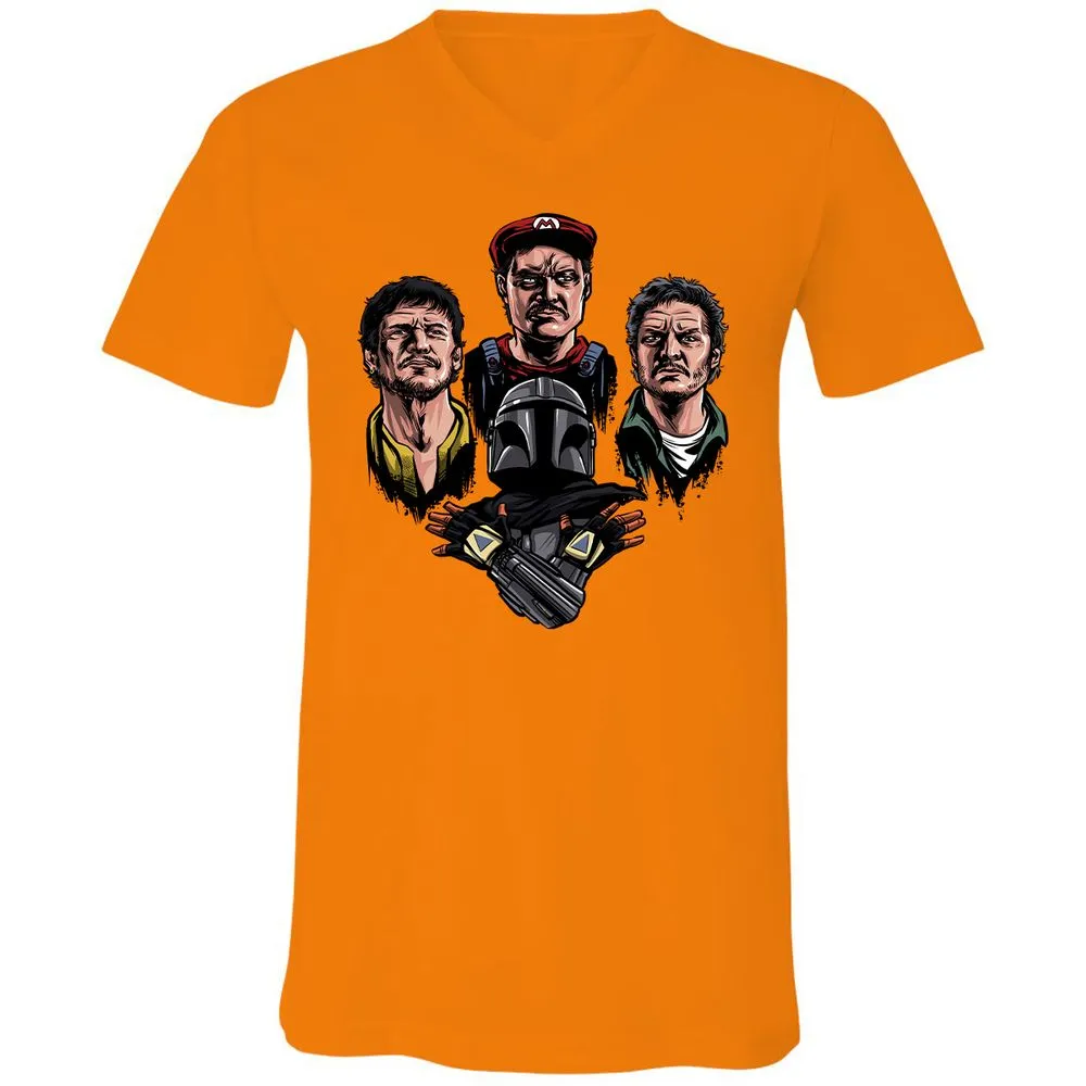 Unisex V-Neck T-Shirt - X2WMSSUK - Orange - 11