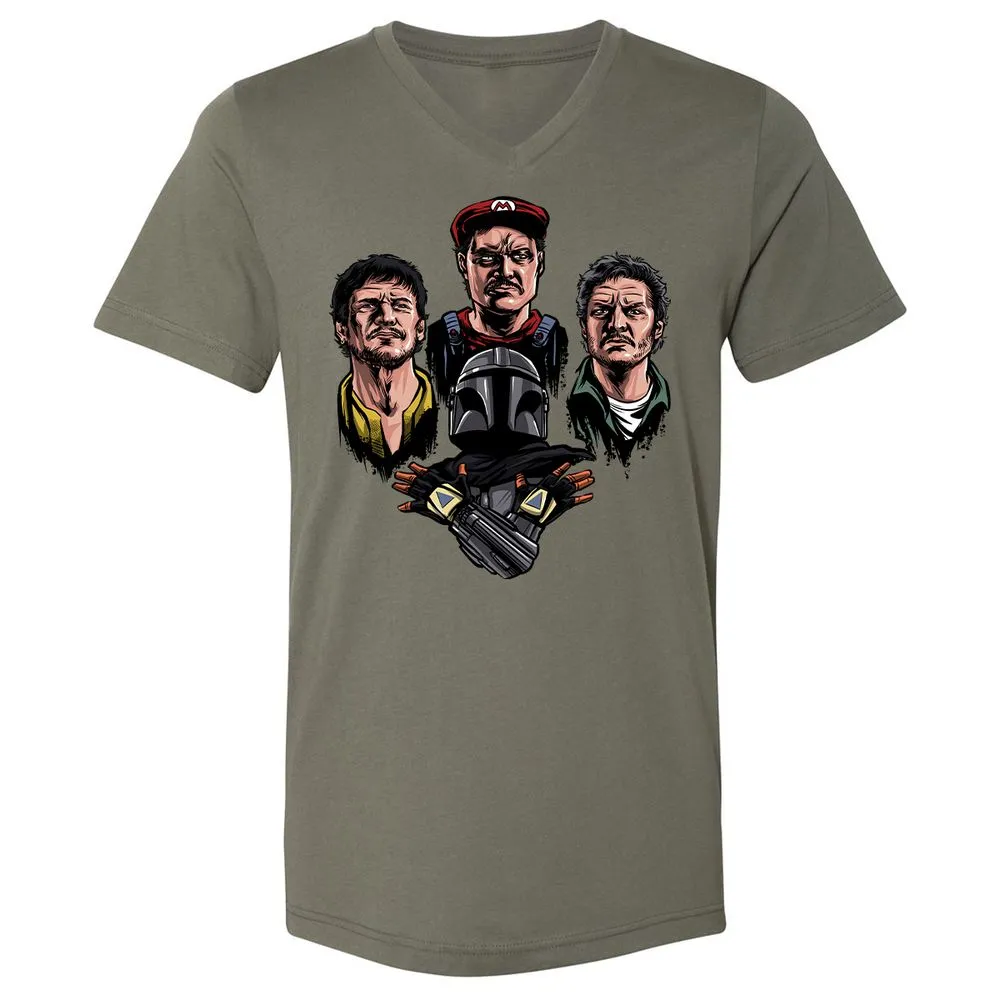 Unisex V-Neck T-Shirt - X2WMSSUK - Military Green - 10