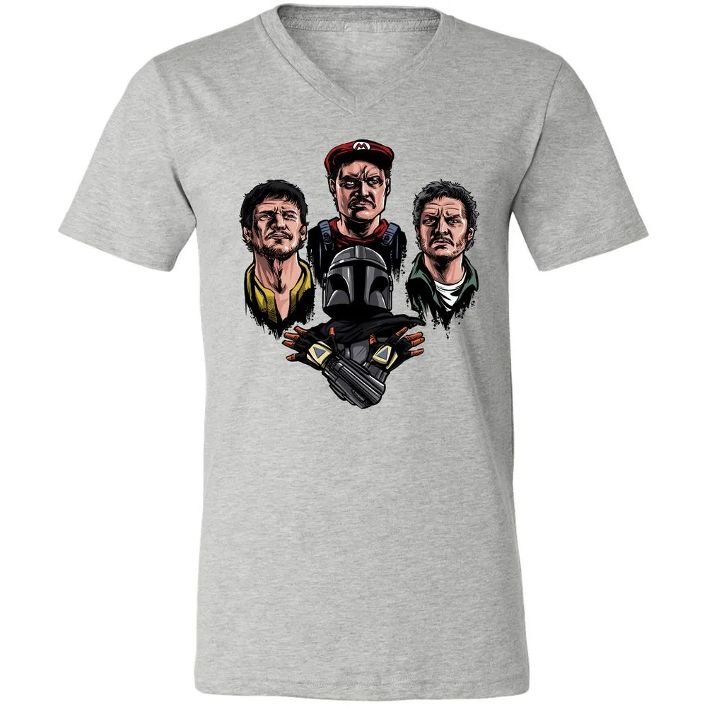 Unisex V-Neck T-Shirt - X2WMSSUK - Athletic Heather - 7