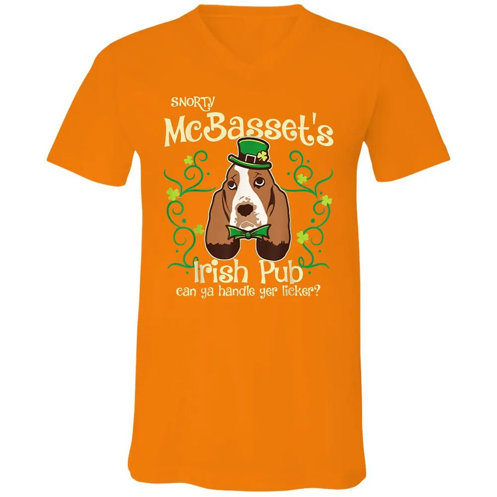 Unisex V-Neck T-Shirt - 9UGW7BHK - Orange - 11