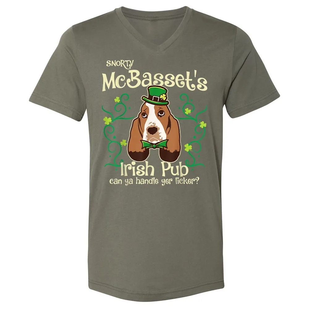 Unisex V-Neck T-Shirt - 9UGW7BHK - Military Green - 10