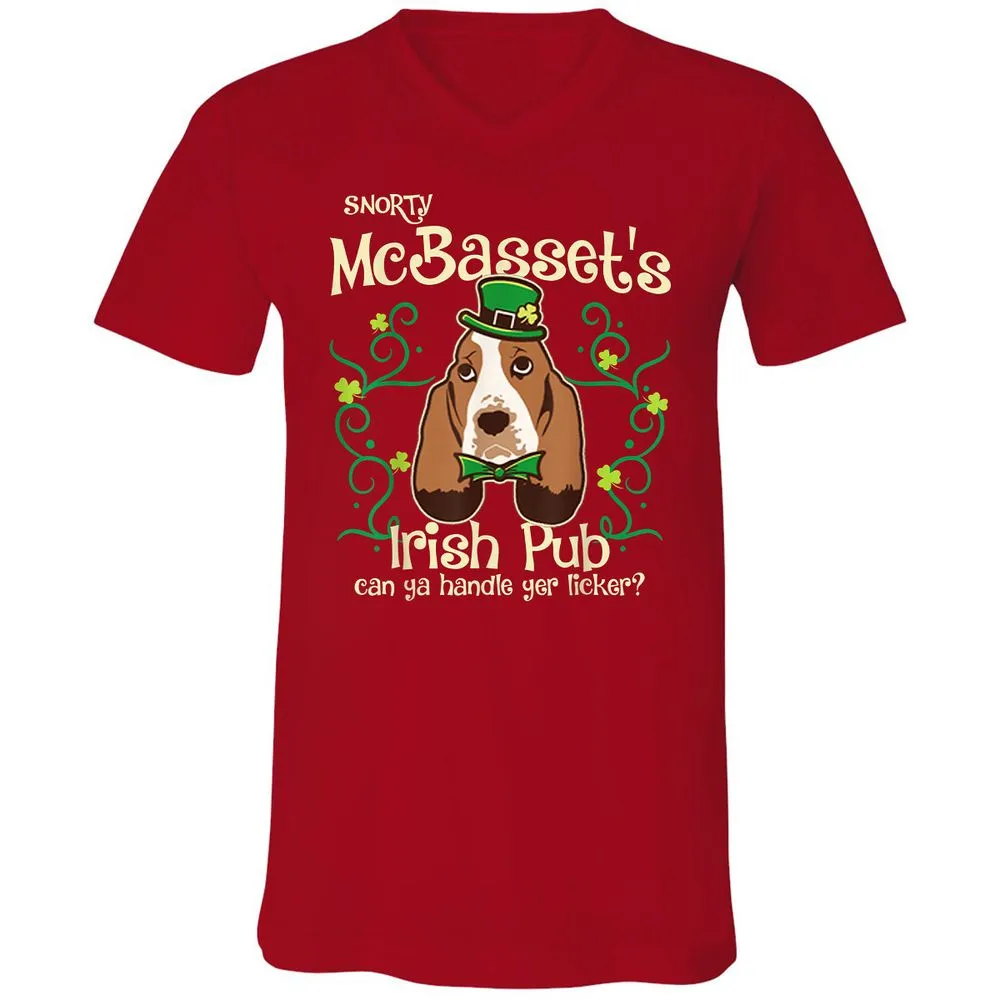 Unisex V-Neck T-Shirt - 9UGW7BHK - Red - 3