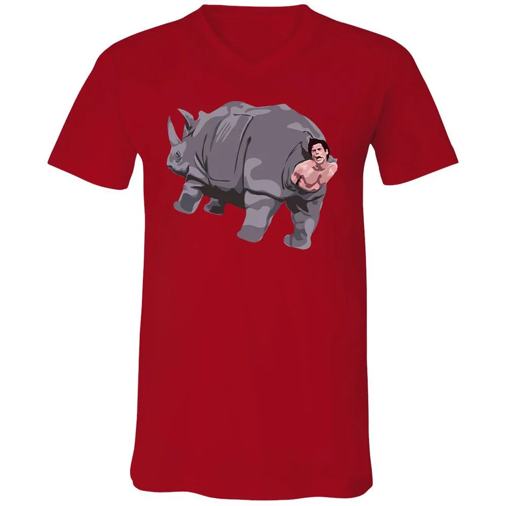 Unisex V-Neck T-Shirt - EJYH1SED - Red - 3