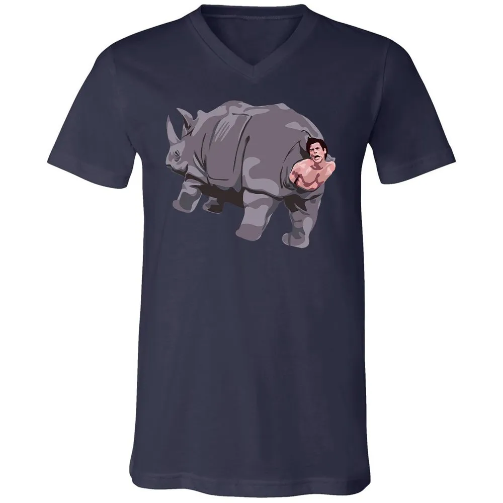 Unisex V-Neck T-Shirt - EJYH1SED - Navy - 2