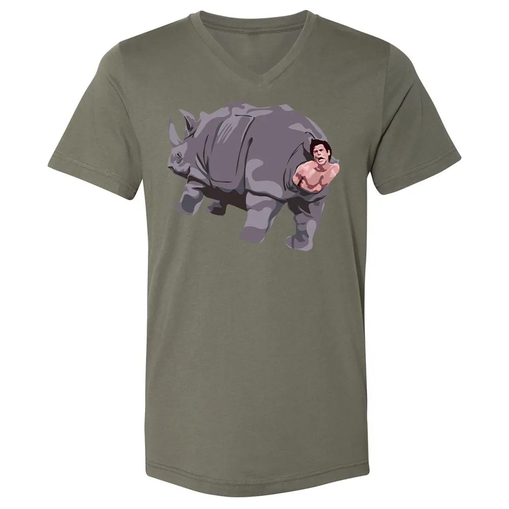 Unisex V-Neck T-Shirt - EJYH1SED - Military Green - 10