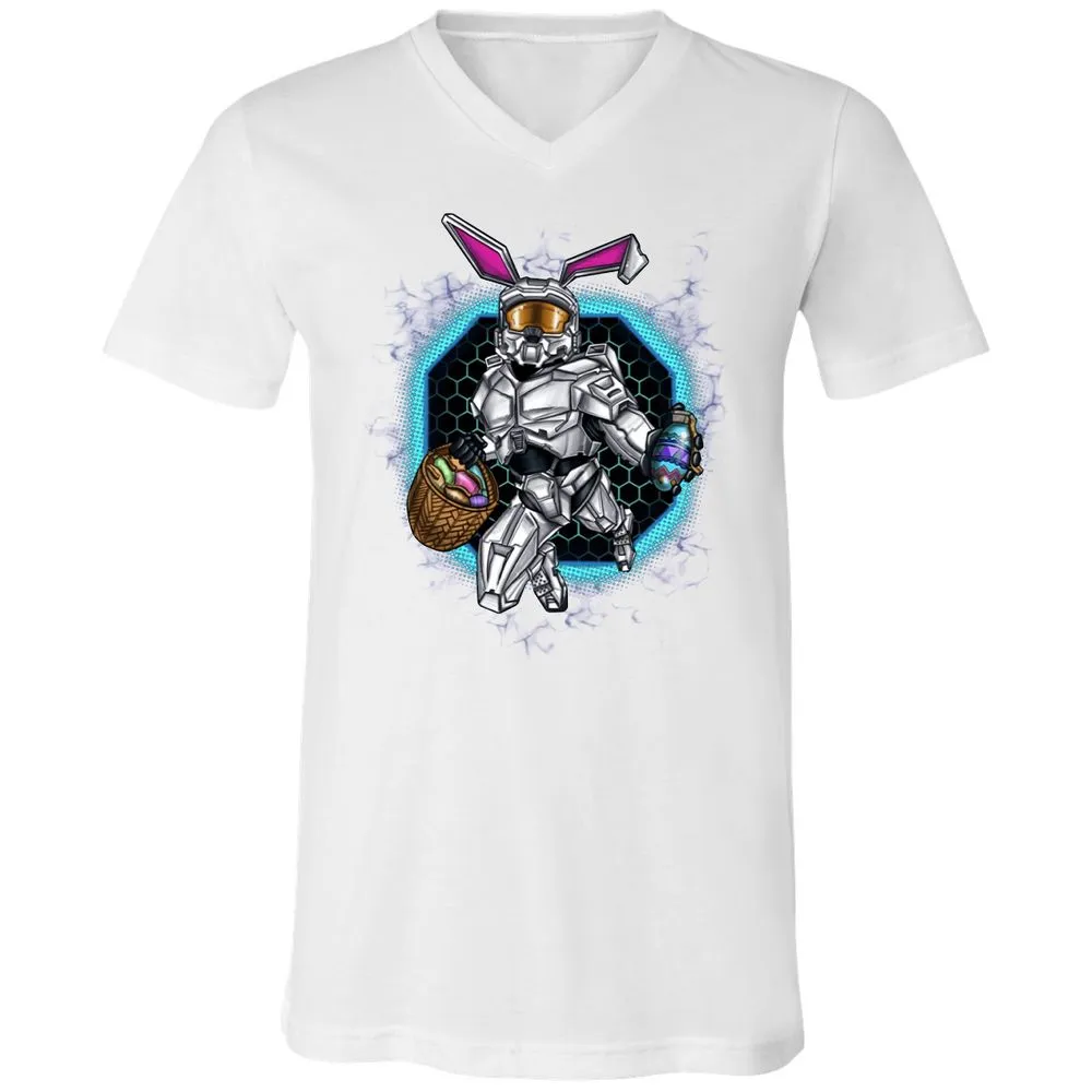 Unisex V-Neck T-Shirt - 5DMH6M6Y - White - 5