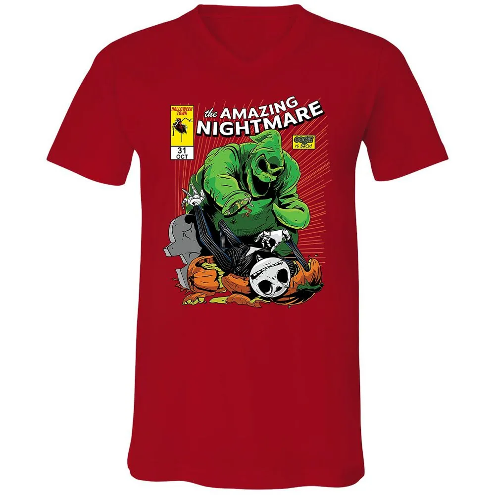 Unisex V-Neck T-Shirt - YDFNZHL5 - Red - 3