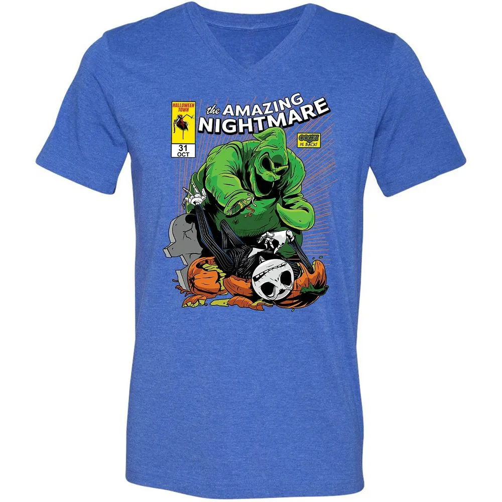 Unisex V-Neck T-Shirt - YDFNZHL5 - Heather True Royal - 14