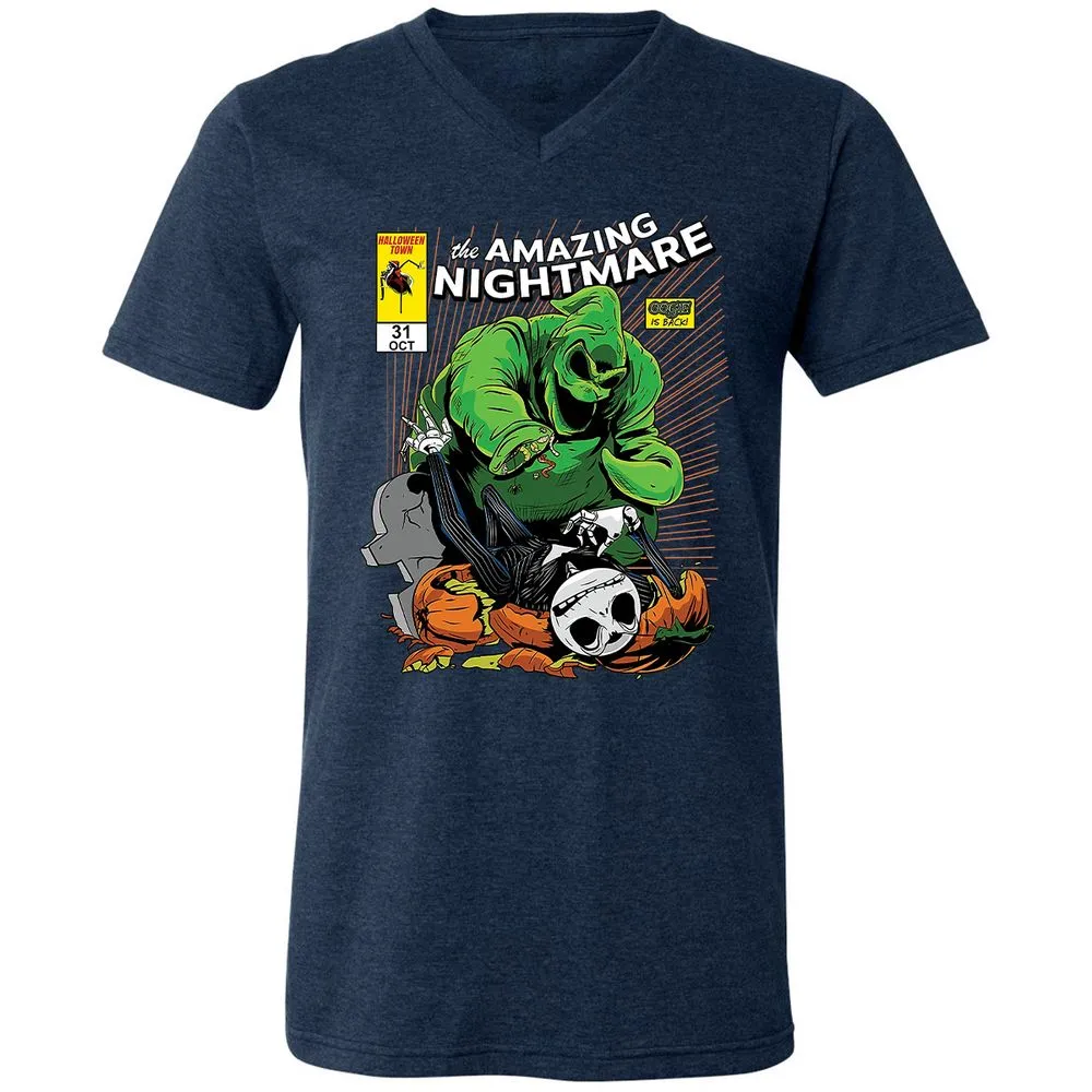 Unisex V-Neck T-Shirt - YDFNZHL5 - Heather Navy - 15