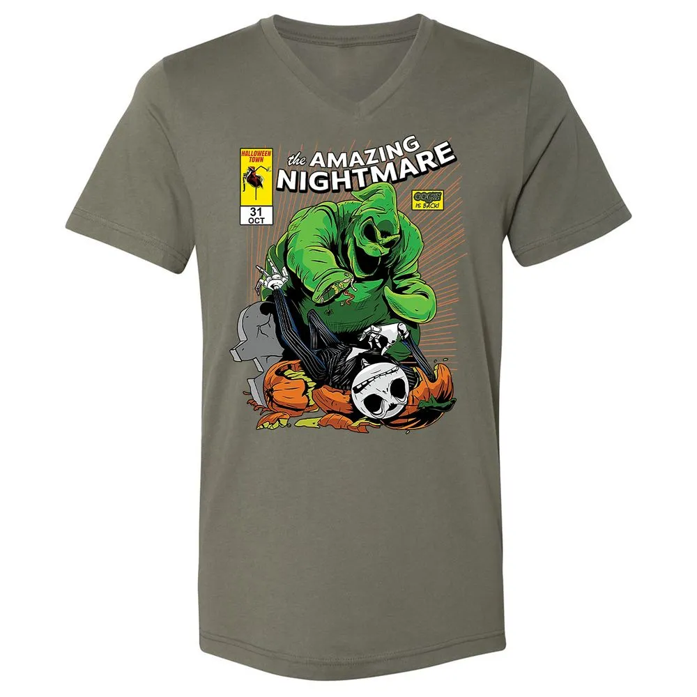 Unisex V-Neck T-Shirt - YDFNZHL5 - Military Green - 10