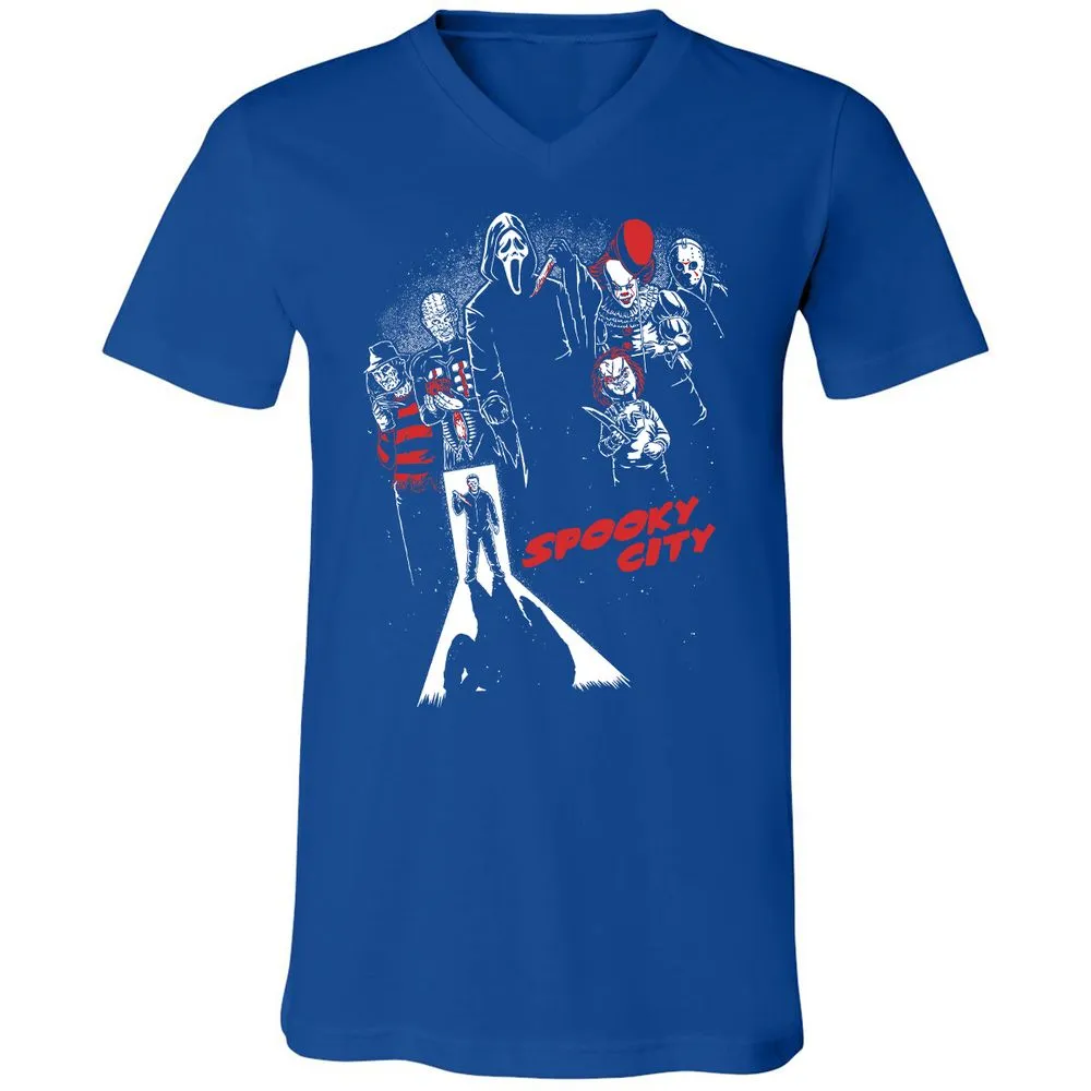 Unisex V-Neck T-Shirt - TA5EA8AE - True Royal - 4
