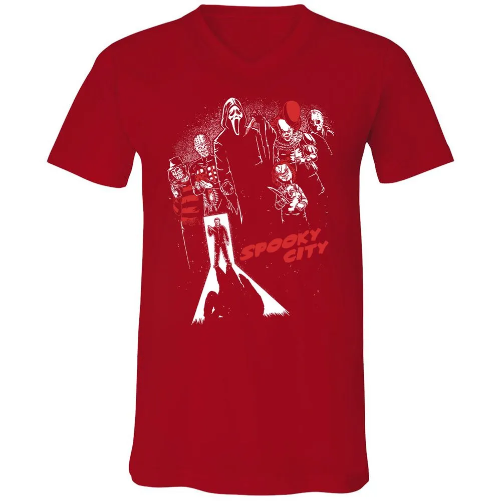 Unisex V-Neck T-Shirt - TA5EA8AE - Red - 3