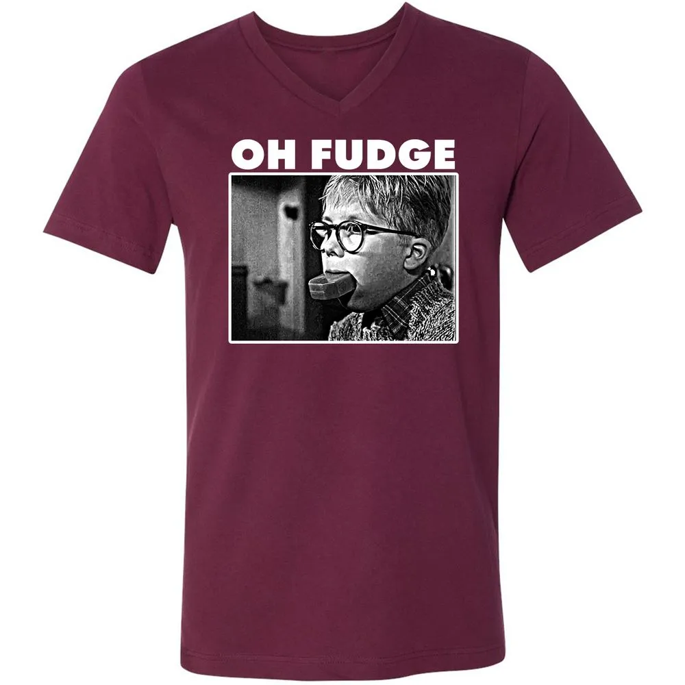 Unisex V-Neck T-Shirt - CSLE968Y - Maroon - 6
