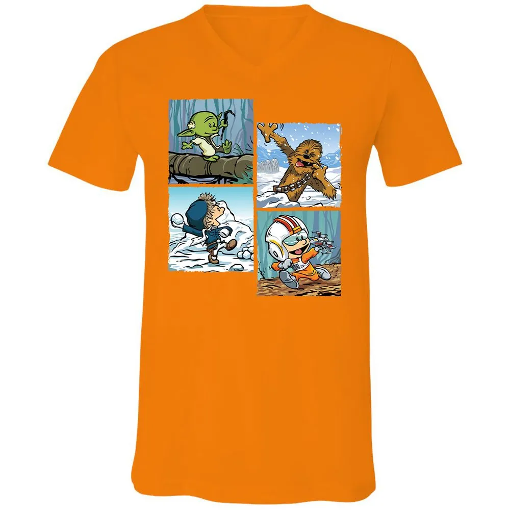 Unisex V-Neck T-Shirt - FB2MNPLF - Orange - 11