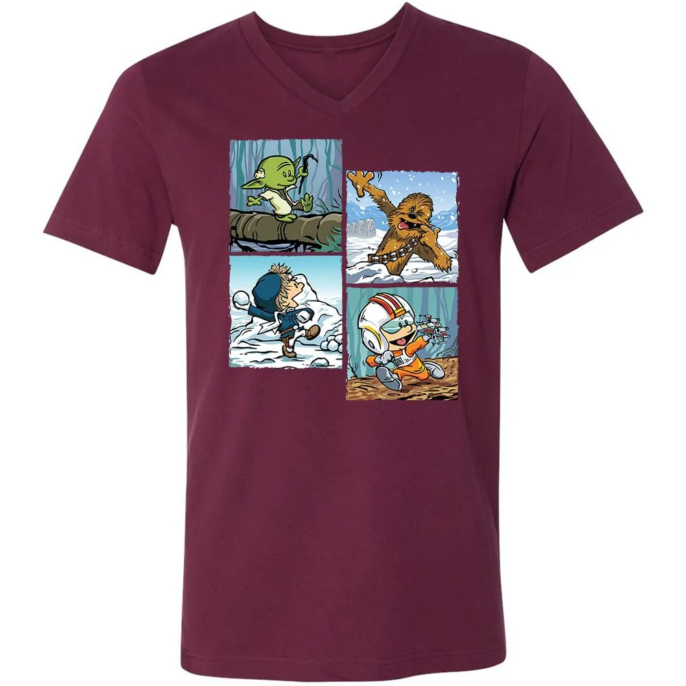 Unisex V-Neck T-Shirt - FB2MNPLF - Maroon - 6