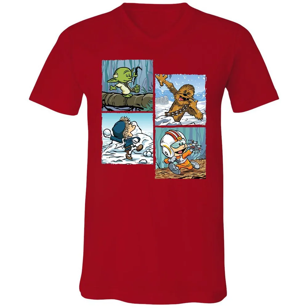 Unisex V-Neck T-Shirt - FB2MNPLF - Red - 3