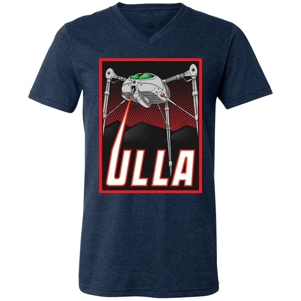 Unisex V-Neck T-Shirt - F1E68YJB - Heather Navy - 15