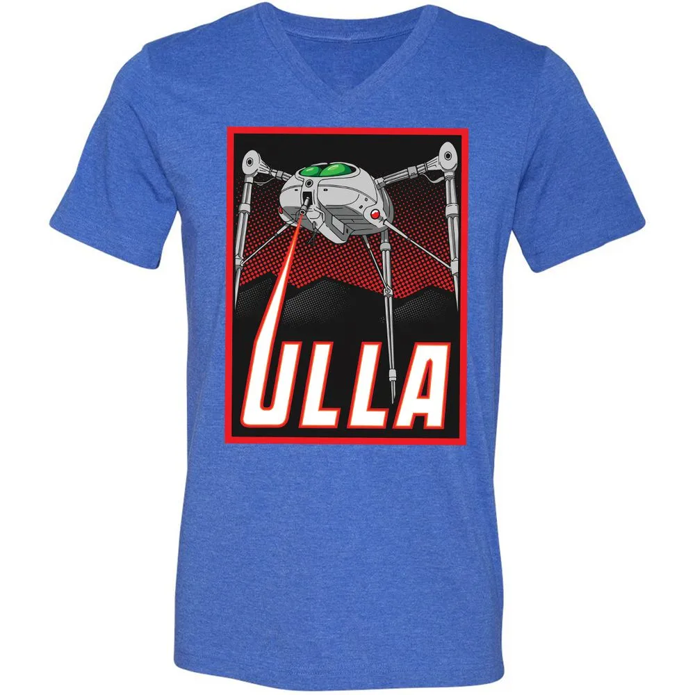 Unisex V-Neck T-Shirt - F1E68YJB - Heather True Royal - 14