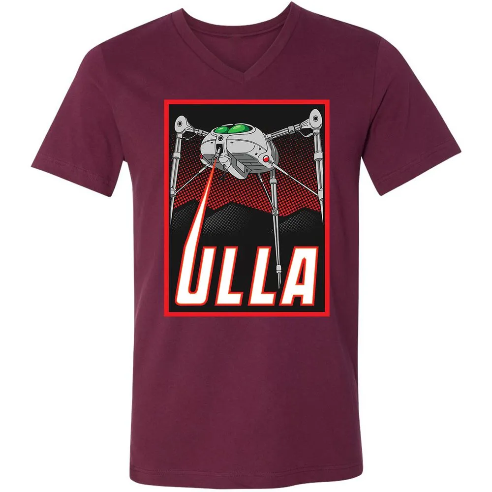 Unisex V-Neck T-Shirt - F1E68YJB - Maroon - 6