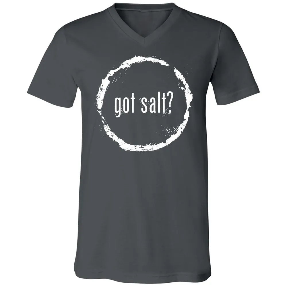 Unisex V-Neck T-Shirt - CAQLBXHW - Asphalt - 12