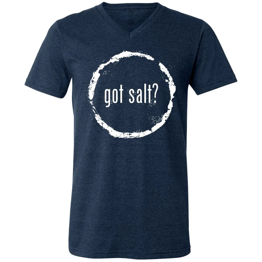 Unisex V-Neck T-Shirt - CAQLBXHW - Heather Navy - 15