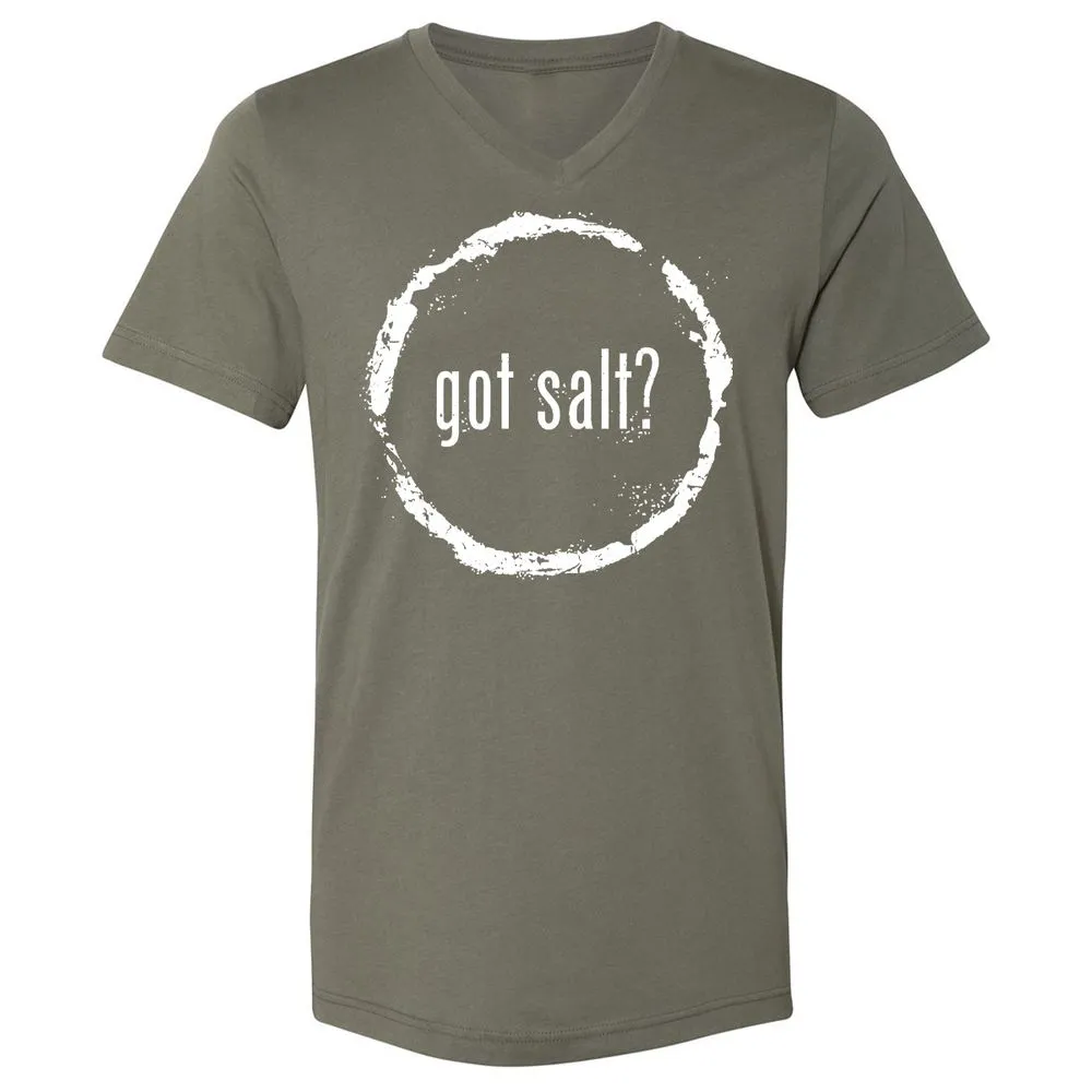 Unisex V-Neck T-Shirt - CAQLBXHW - Military Green - 10