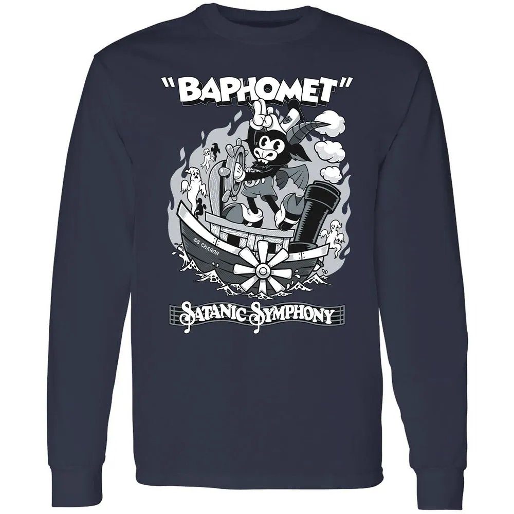 Long Sleeve T-Shirt - EGRQYVXZ - Navy - 2