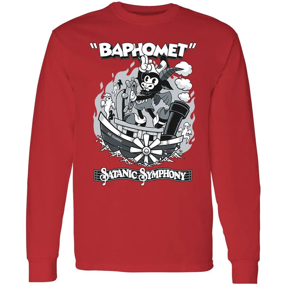 Long Sleeve T-Shirt - EGRQYVXZ - Red - 14