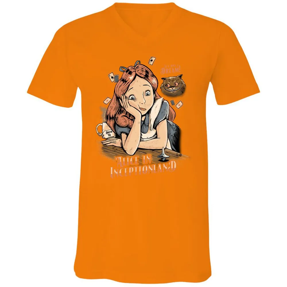 Unisex V-Neck T-Shirt - E7VHG5SV - Orange - 11