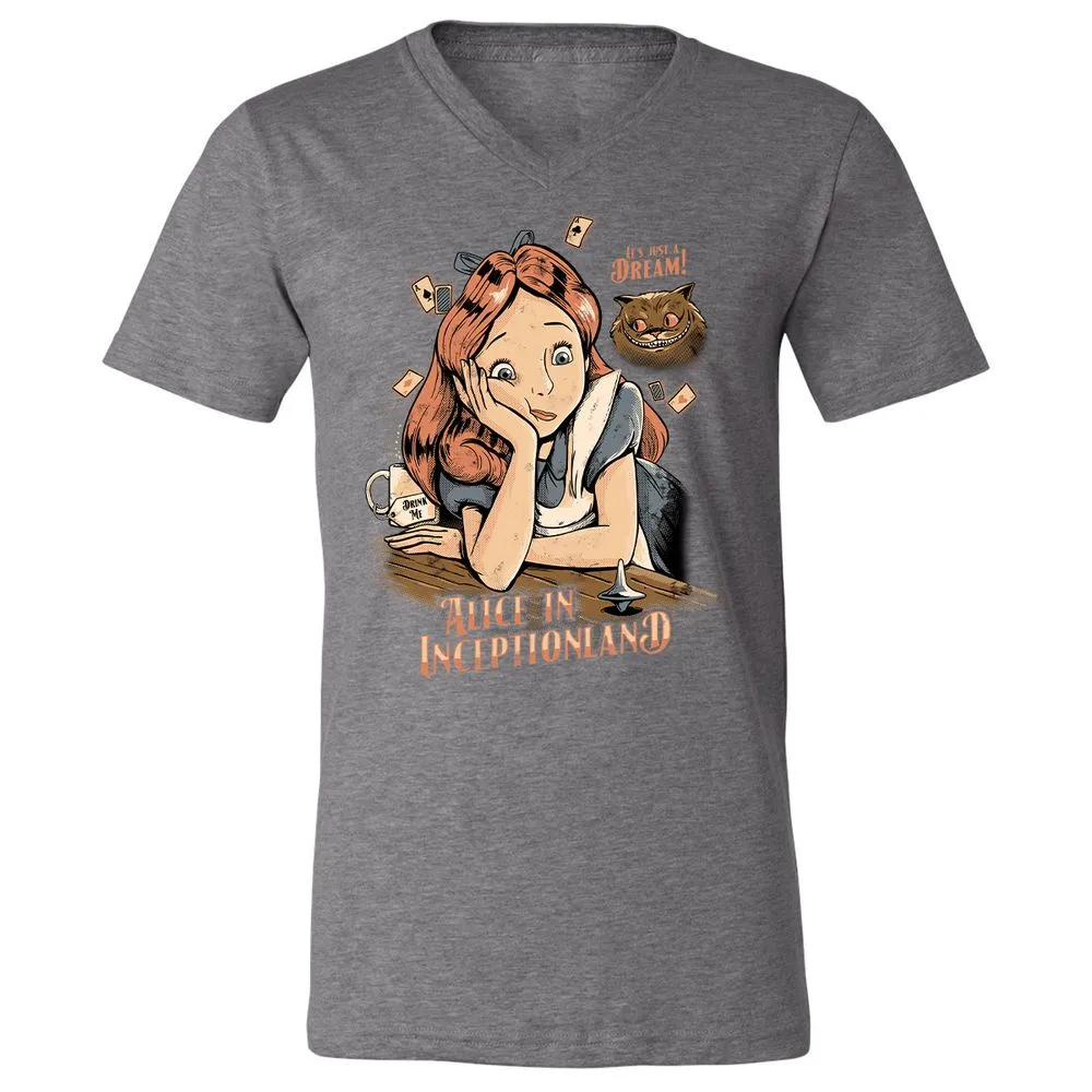 Unisex V-Neck T-Shirt - E7VHG5SV - Deep Heather - 13