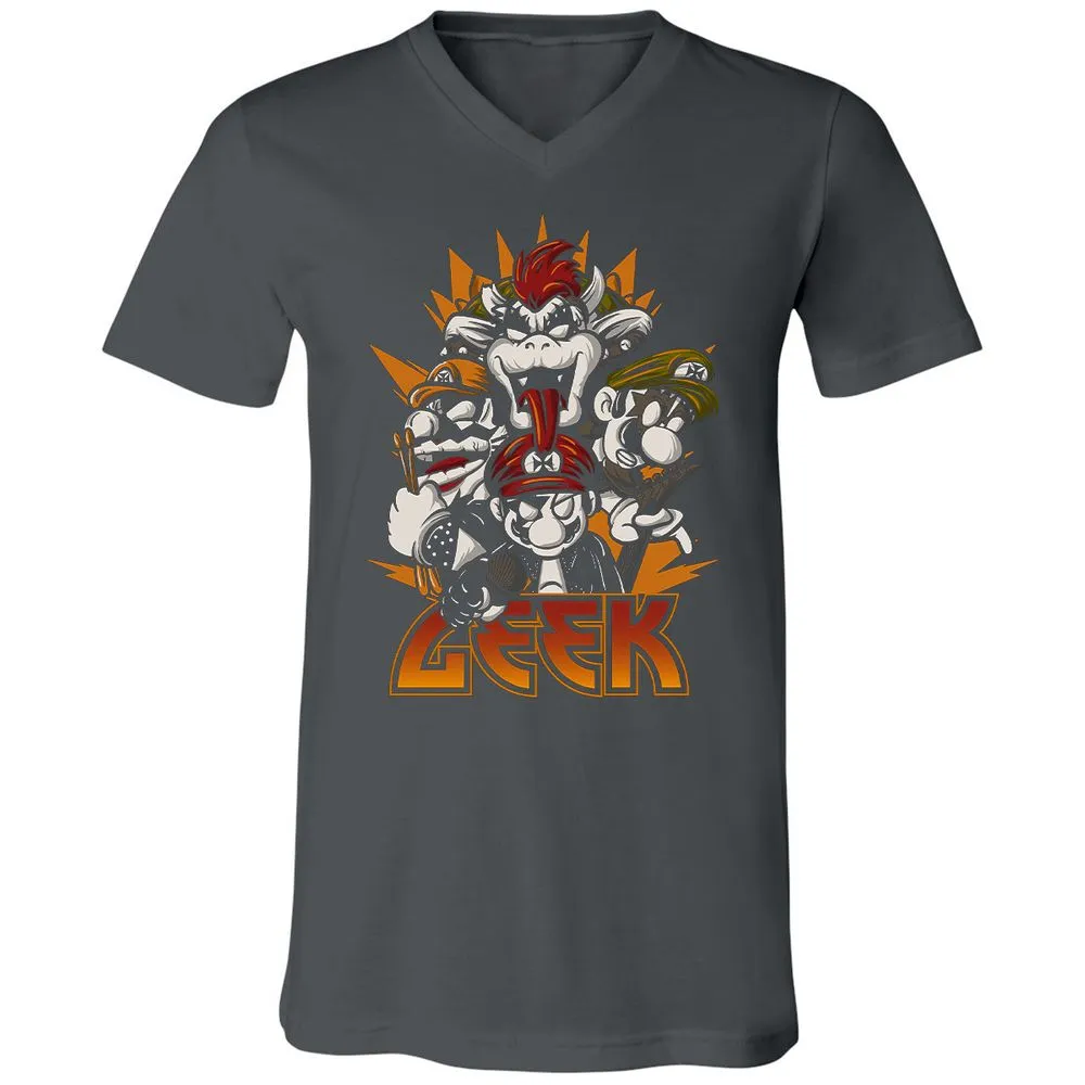 Unisex V-Neck T-Shirt - L9SLEL7E - Asphalt - 12