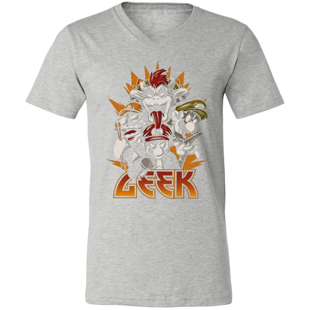 Unisex V-Neck T-Shirt - L9SLEL7E - Athletic Heather - 7