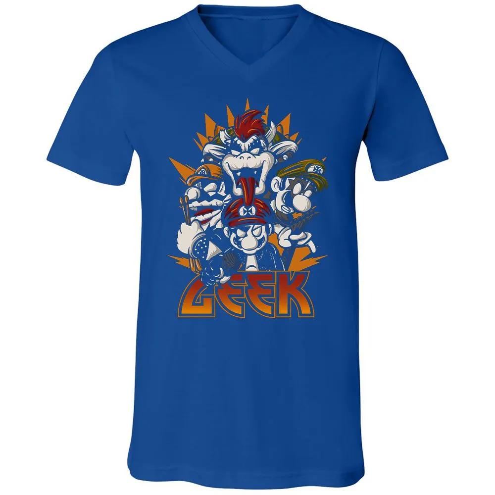 Unisex V-Neck T-Shirt - L9SLEL7E - True Royal - 4
