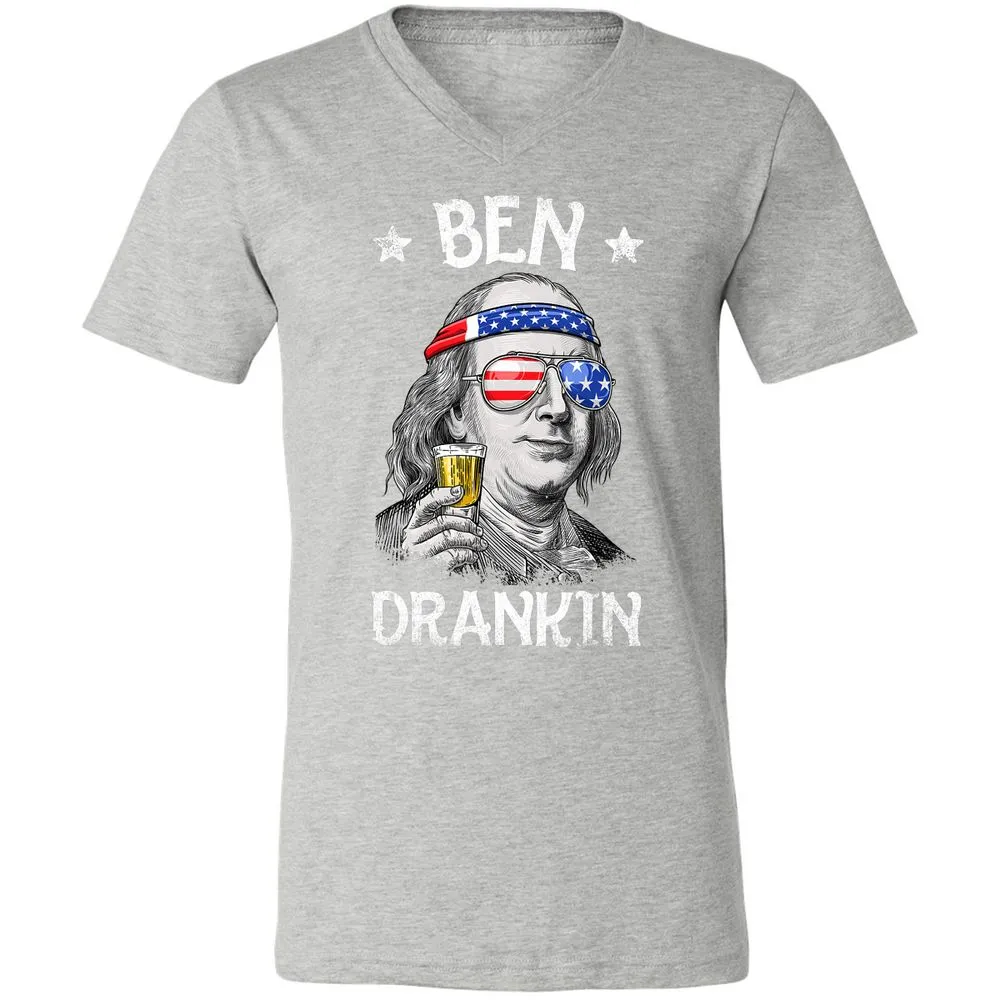 Unisex V-Neck T-Shirt - 8LX3S7S1 - Athletic Heather - 7