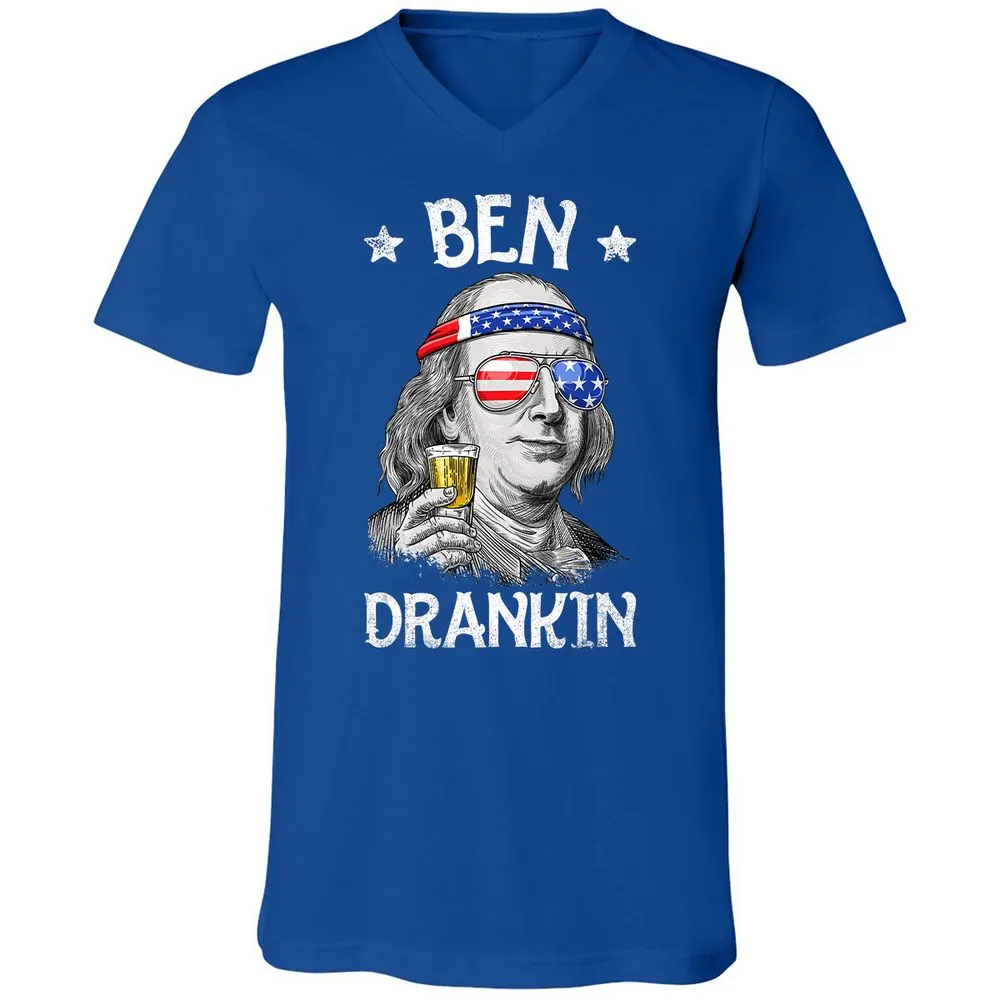 Unisex V-Neck T-Shirt - 8LX3S7S1 - True Royal - 4