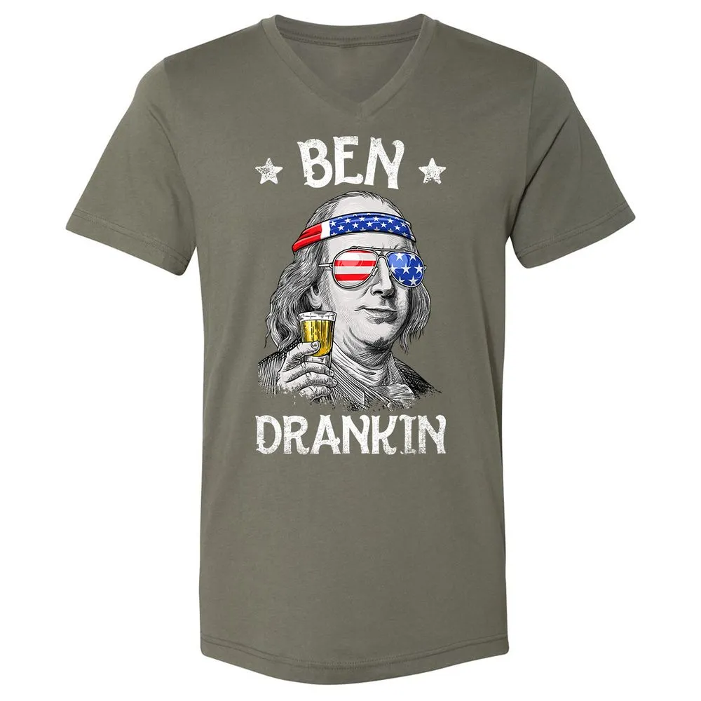 Unisex V-Neck T-Shirt - 8LX3S7S1 - Military Green - 10