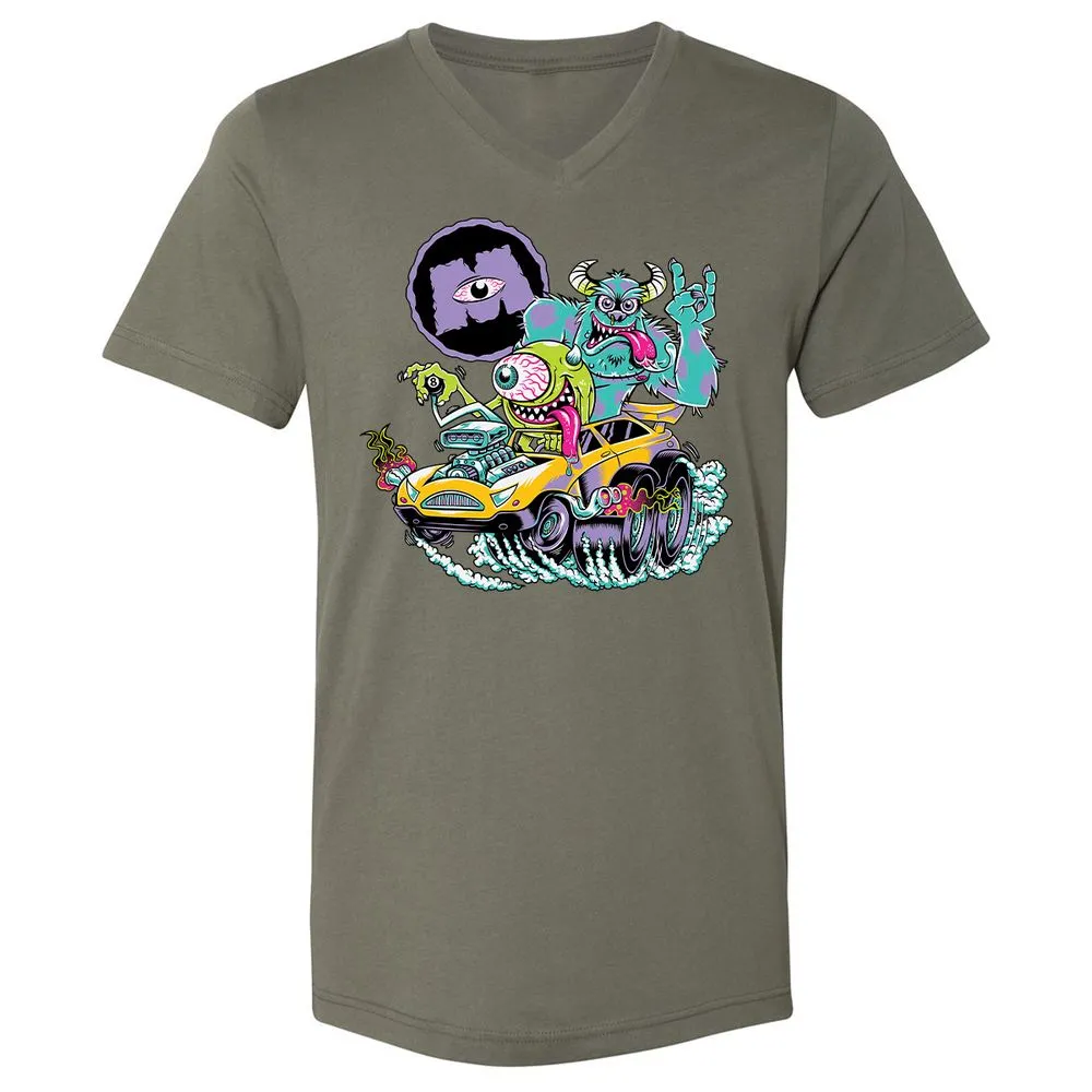 Unisex V-Neck T-Shirt - 3Q33CLQ4 - Military Green - 10