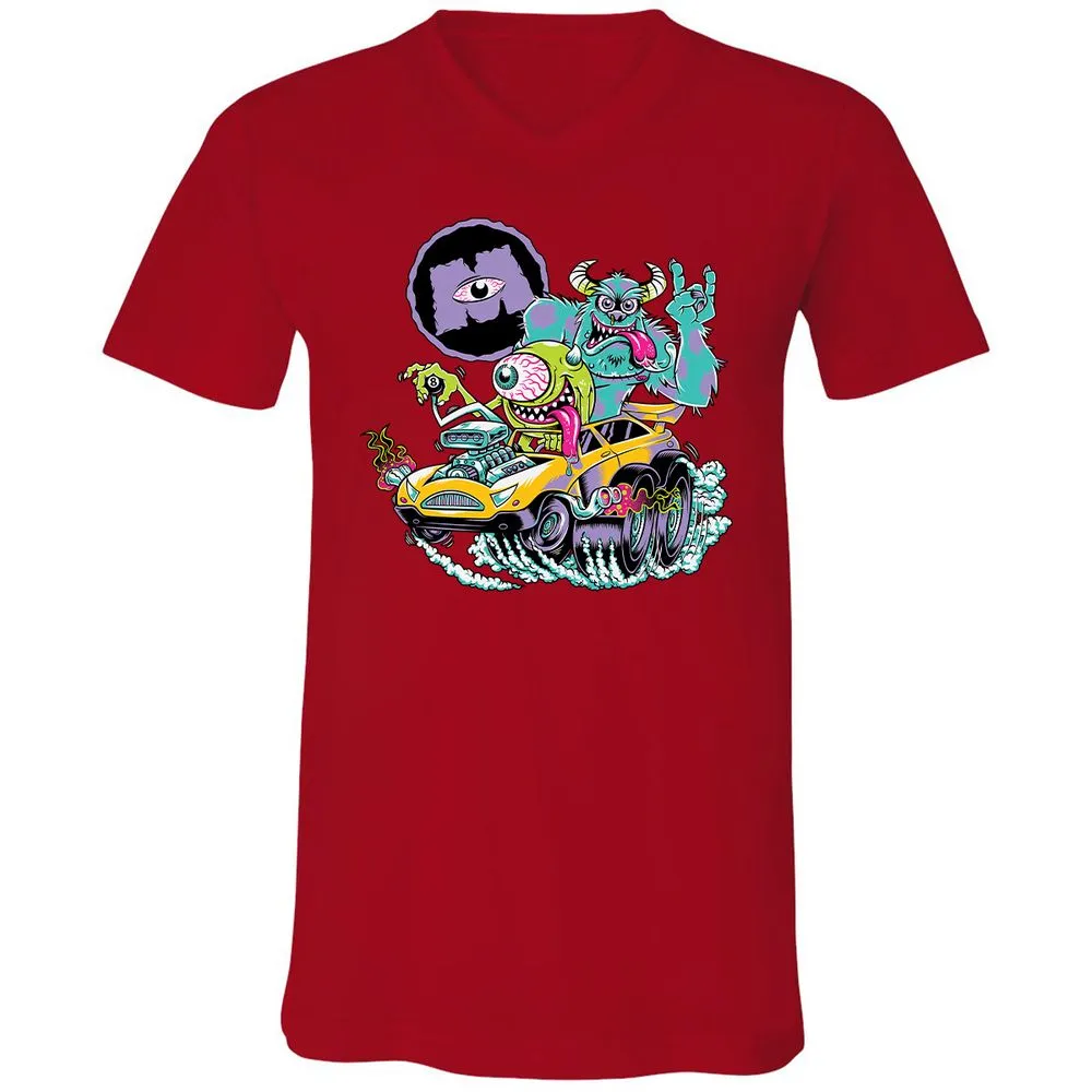 Unisex V-Neck T-Shirt - 3Q33CLQ4 - Red - 3