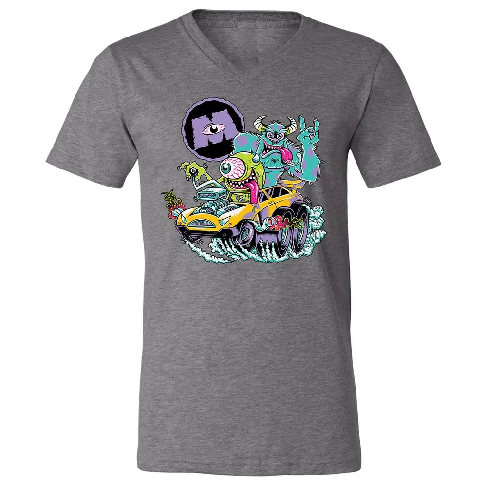 Unisex V-Neck T-Shirt - 3Q33CLQ4 - Deep Heather - 13