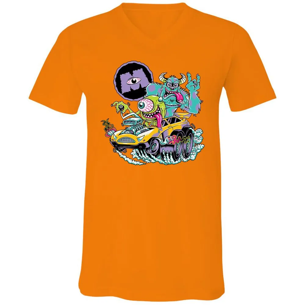 Unisex V-Neck T-Shirt - 3Q33CLQ4 - Orange - 11
