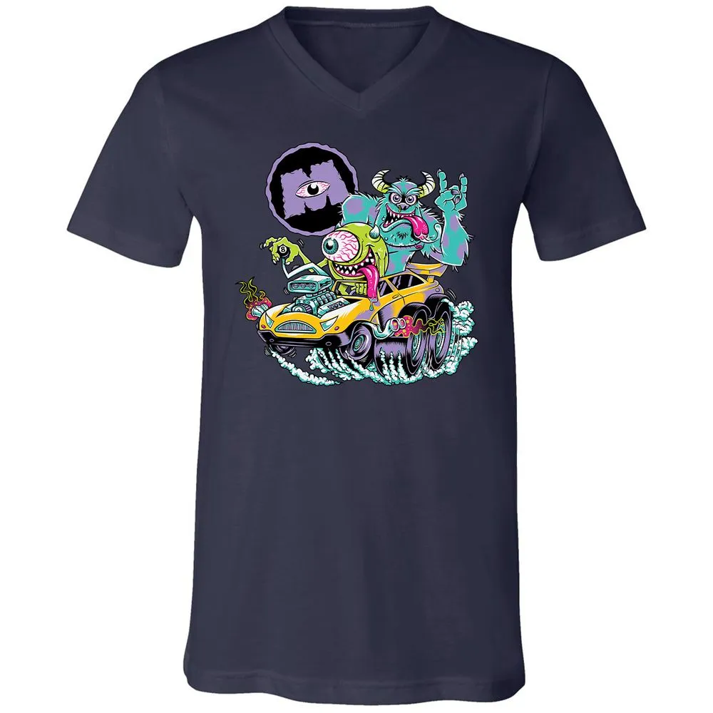 Unisex V-Neck T-Shirt - 3Q33CLQ4 - Navy - 2