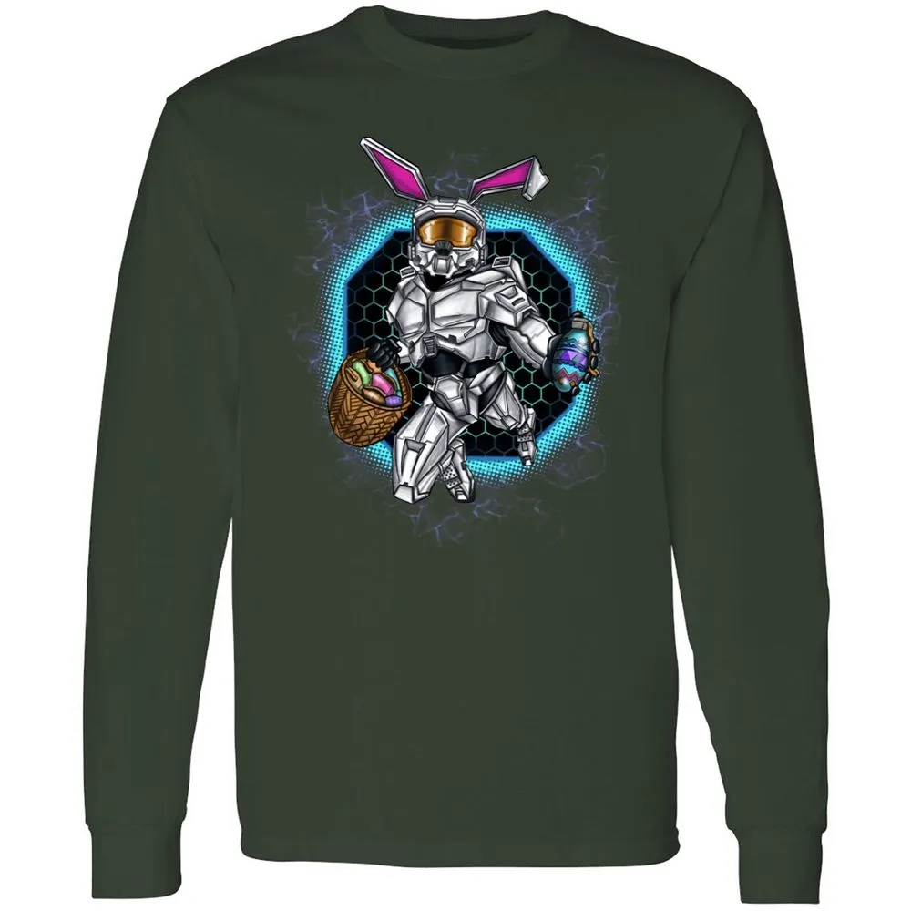 Long Sleeve T-Shirt - B9MQ9CQZ - Forest Green - 4