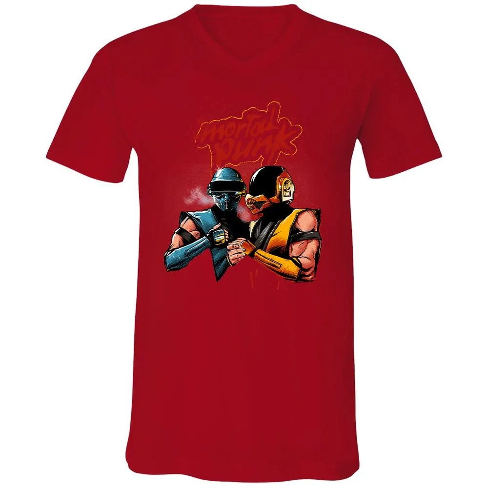 Unisex V-Neck T-Shirt - 4CFC43DX - Red - 3